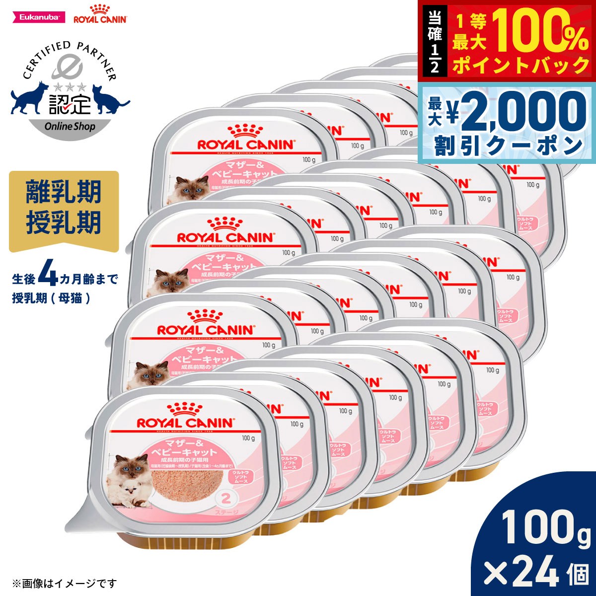 楽天市場】マザー＆ベビーキャット 100g 24個の通販