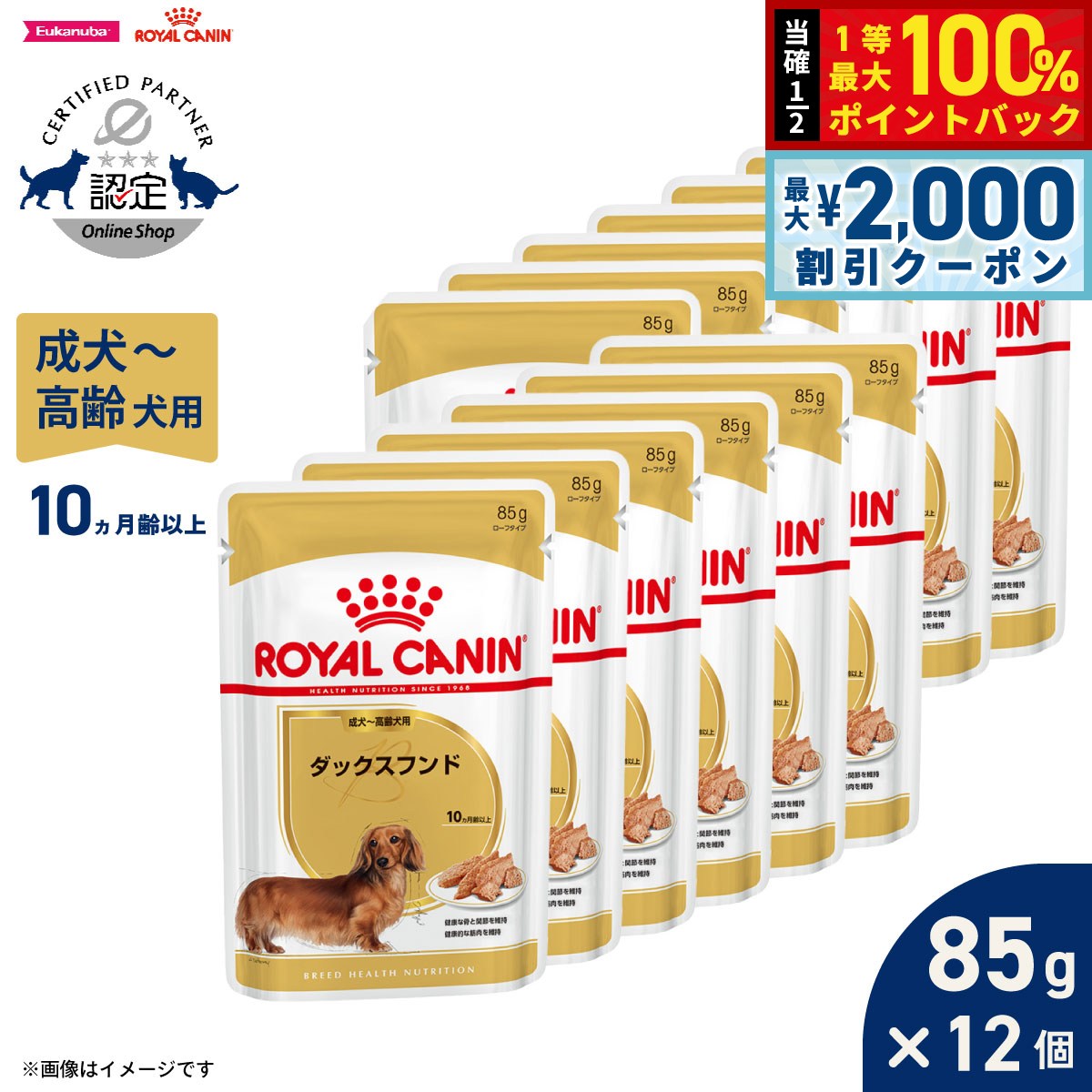 楽天市場】ロイヤルカナン ダックスフンド ウェットの通販