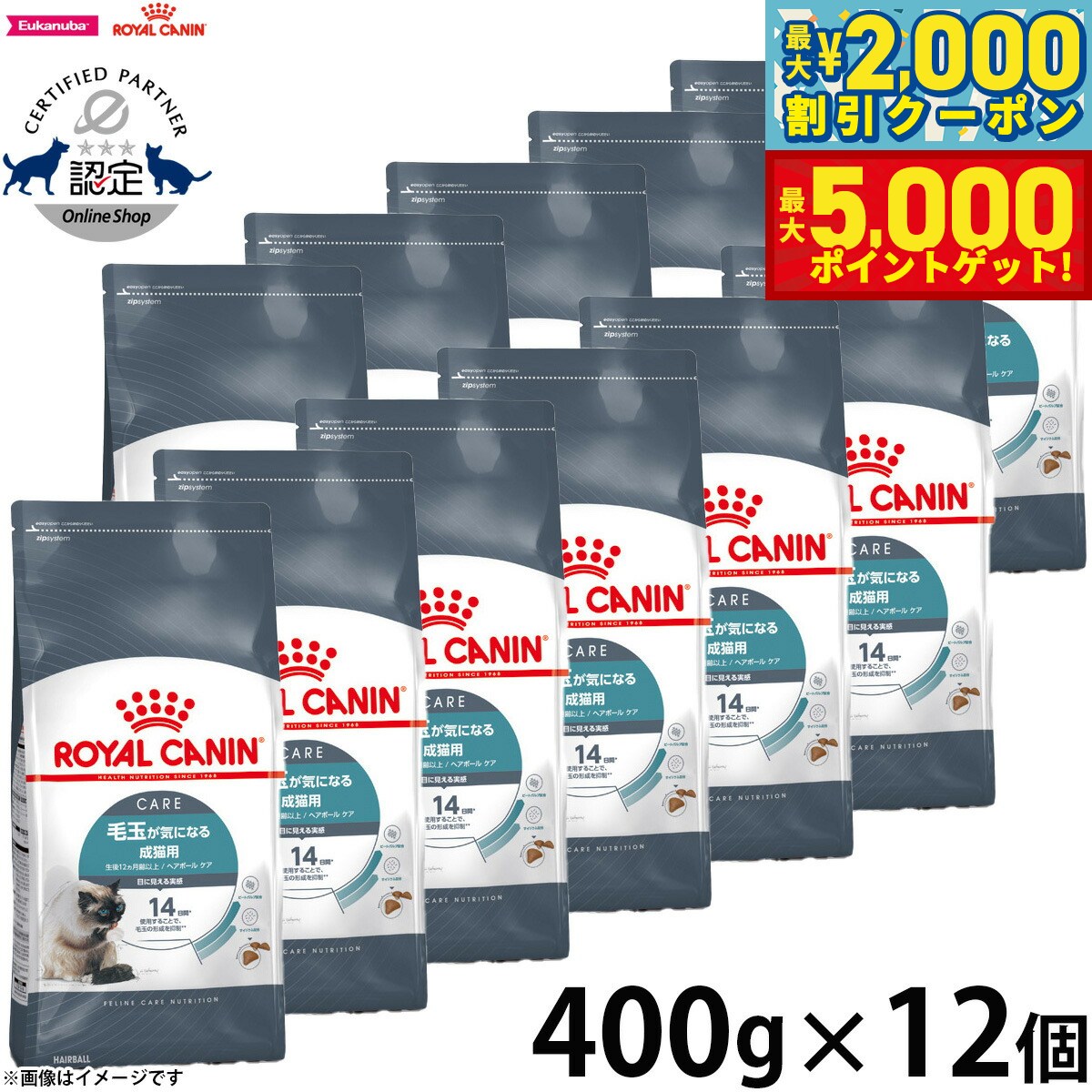 【最大2000円OFFクーポン＆ポイントさらに+5倍】ロイヤルカナン 猫 キャットフード フィーラインケアニュートリション ヘアボールケア 400g×12袋 正規品 毛玉が気になる猫専用フード 成猫用