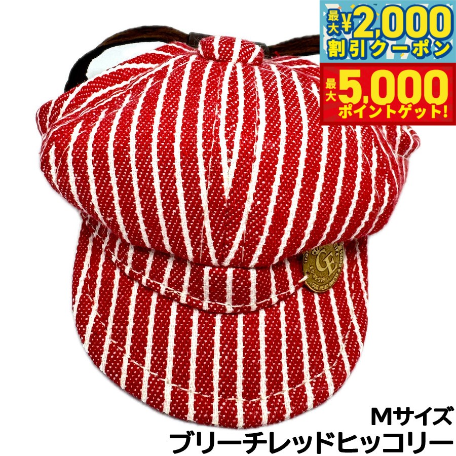 【最大2000円OFFクーポン＆ポイントさらに+5倍】犬の帽子 ガーデンオブエデン デニム＆ヒッコリーキャスケット M ブリーチレッドヒッコリー【送料無料】