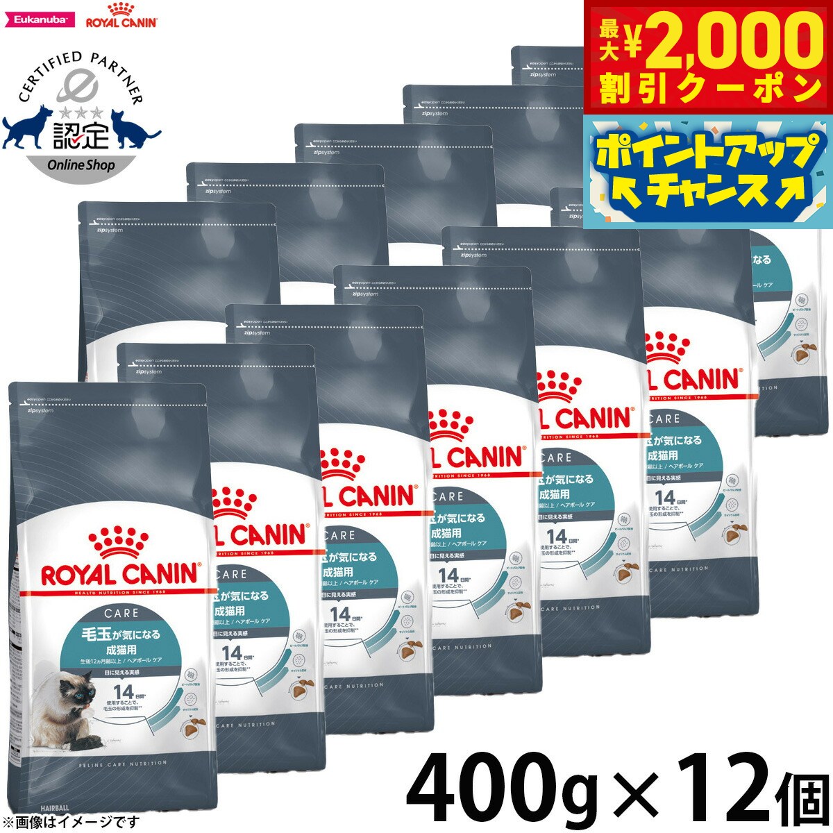 【2000円OFFクーポン！＆店内ポイント最大55倍！本日限定！】ロイヤルカナン 猫 キャットフード フィーラインケアニュートリション ヘアボールケア 400g×12袋 正規品 毛玉が気になる猫専用フード 成猫用