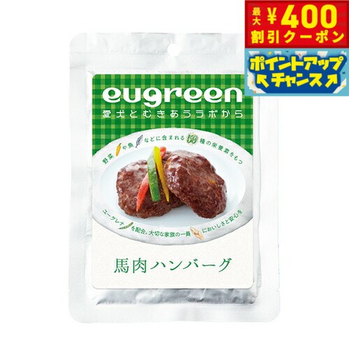 【400円OFFクーポン！＆店内ポイント最大46倍！12月1日！】ユーグリーン お惣菜 馬肉ハンバーグ 70g 犬 手作りご飯 トッピング 国産 全犬種 全年齢