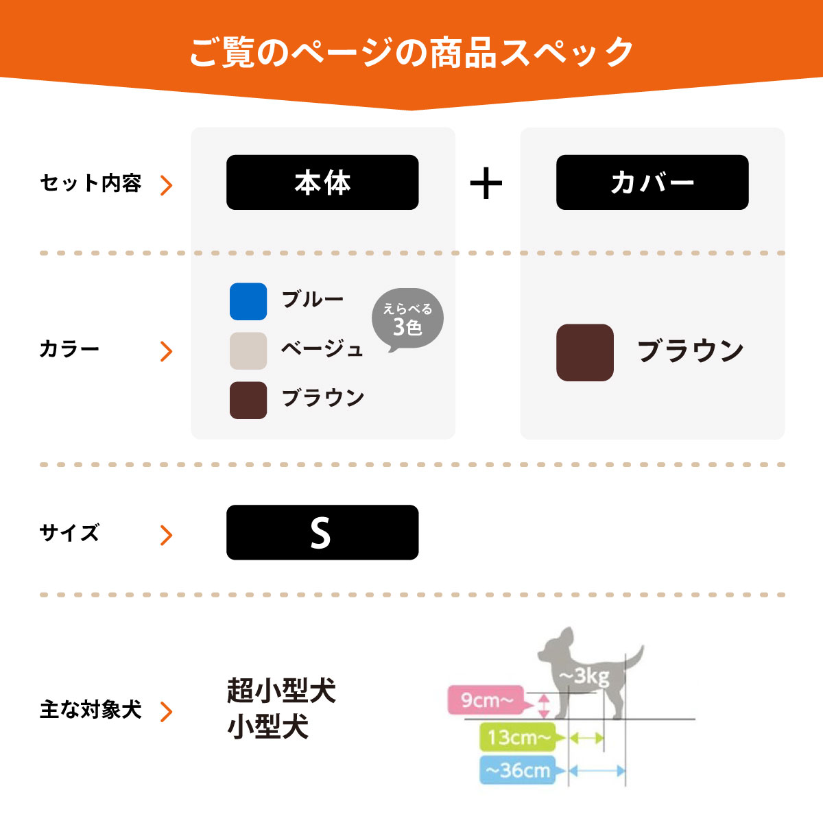 コジコジの【当店限定！10％OFFクーポン】OneAid リラクッション 撥水カバーセット Sサイズ 犬用 猫用 介護 介護用品 ベッド 姿勢安定 小型犬用 ブルー ベージュ ブラウン｜アングル2