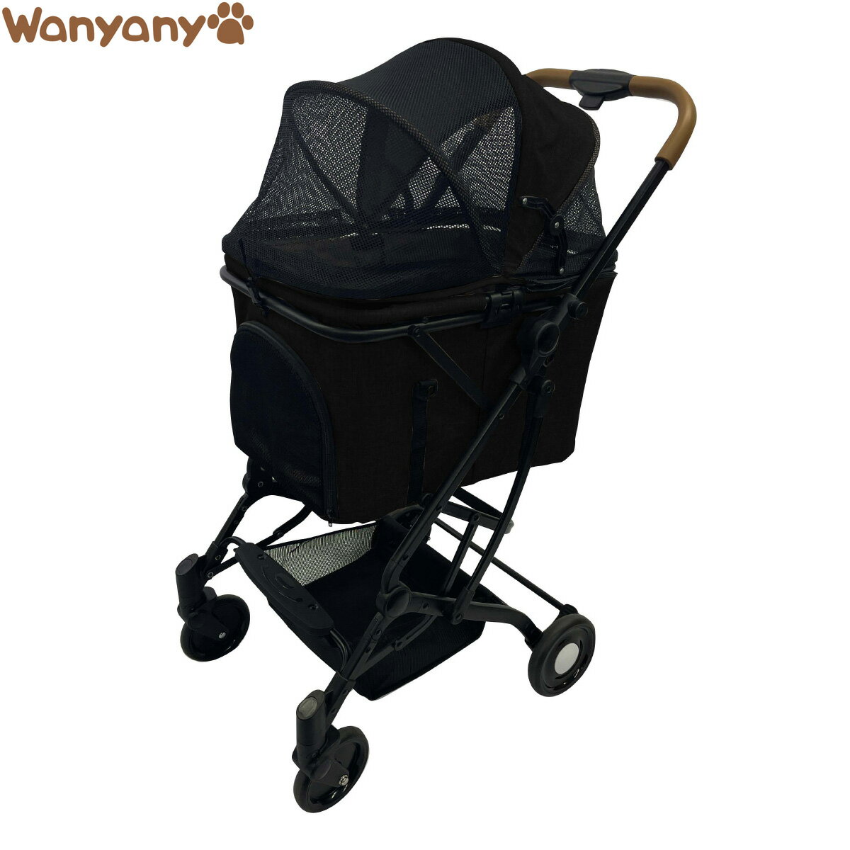 【店内ポイント最大40倍！1月20日！】Wanyanya わにゃにゃ 2wayペットカート ブラック ...