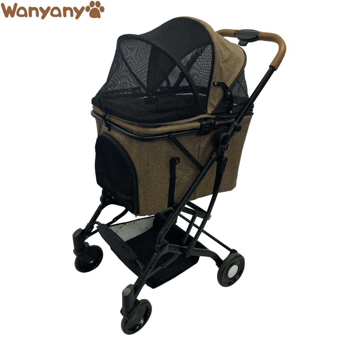 【店内ポイント最大40倍！1月20日！】Wanyanya わにゃにゃ 2wayペットカート ブラウン ...