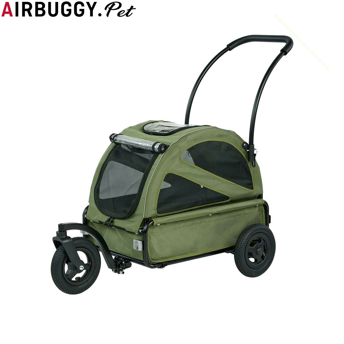 【店内ポイント最大42倍！本日限定！】エアバギー フォー ペット AIRBUGGY FOR PET ペットカート キューブ トゥインクル モスグリーン ペットバギー 犬 猫