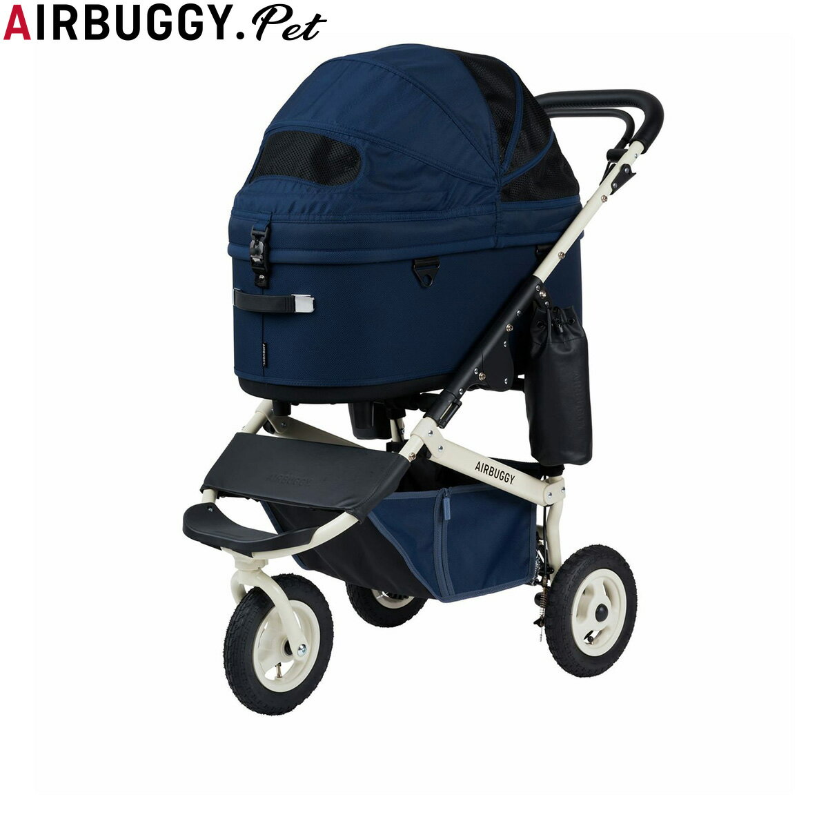 【店内ポイント最大42倍！本日限定！】エアバギー フォー ペット AIRBUGGY FOR PET ペットカート ドーム3 プレミア セット クルーズライン ラージ ネイビーブルー ペットバギー 犬 猫