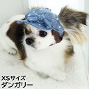 【店内ポイント最大42倍!本日限定!】犬の帽子 ガーデンオブエデン ドットリボンキャスケット XSサイズ ダンガリー