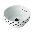 【店内ポイント最大43倍!本日限定!】猫壱 ハッピーダイニング フードボウル 水玉 猫 磁器 餌皿 電子レンジOK 食洗機OK