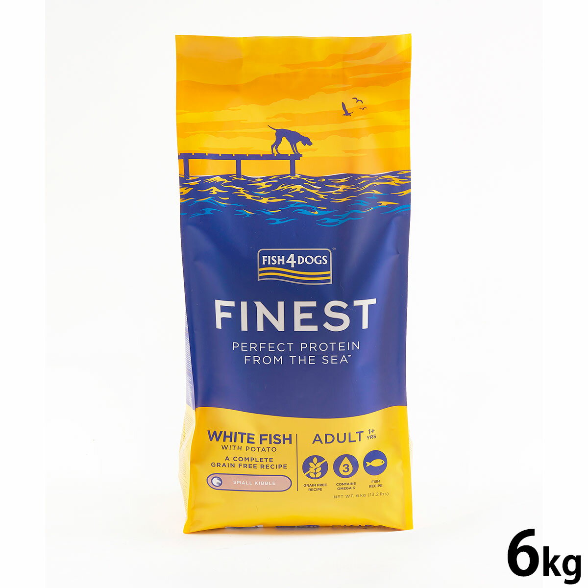 Rakuten - 【店内ポイント最大43倍！本日限定！】フィッシュ4ドッグ FISH 4 DOGS ドッグフード ファイネスト オーシャンホワイトフィッシュ 6kg【送料無料】 無添加 ドッグフード 成犬用 グレインフリー 穀物不使用 魚