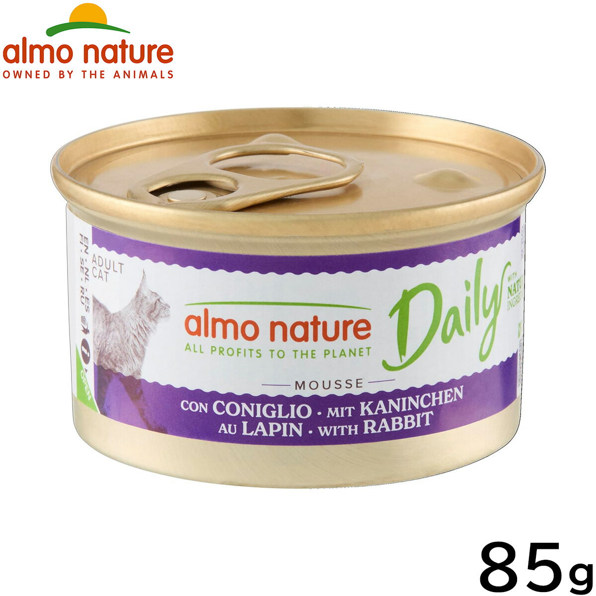 【400円OFFクーポン！＆エントリーでポイント+8.5倍！9月1日！】アルモネイチャー キャットフード デイリーメニュー ラビットムース 85g 猫 ウェットフード 缶詰 総合栄養食 全猫種 成猫 手作り食サポート食材