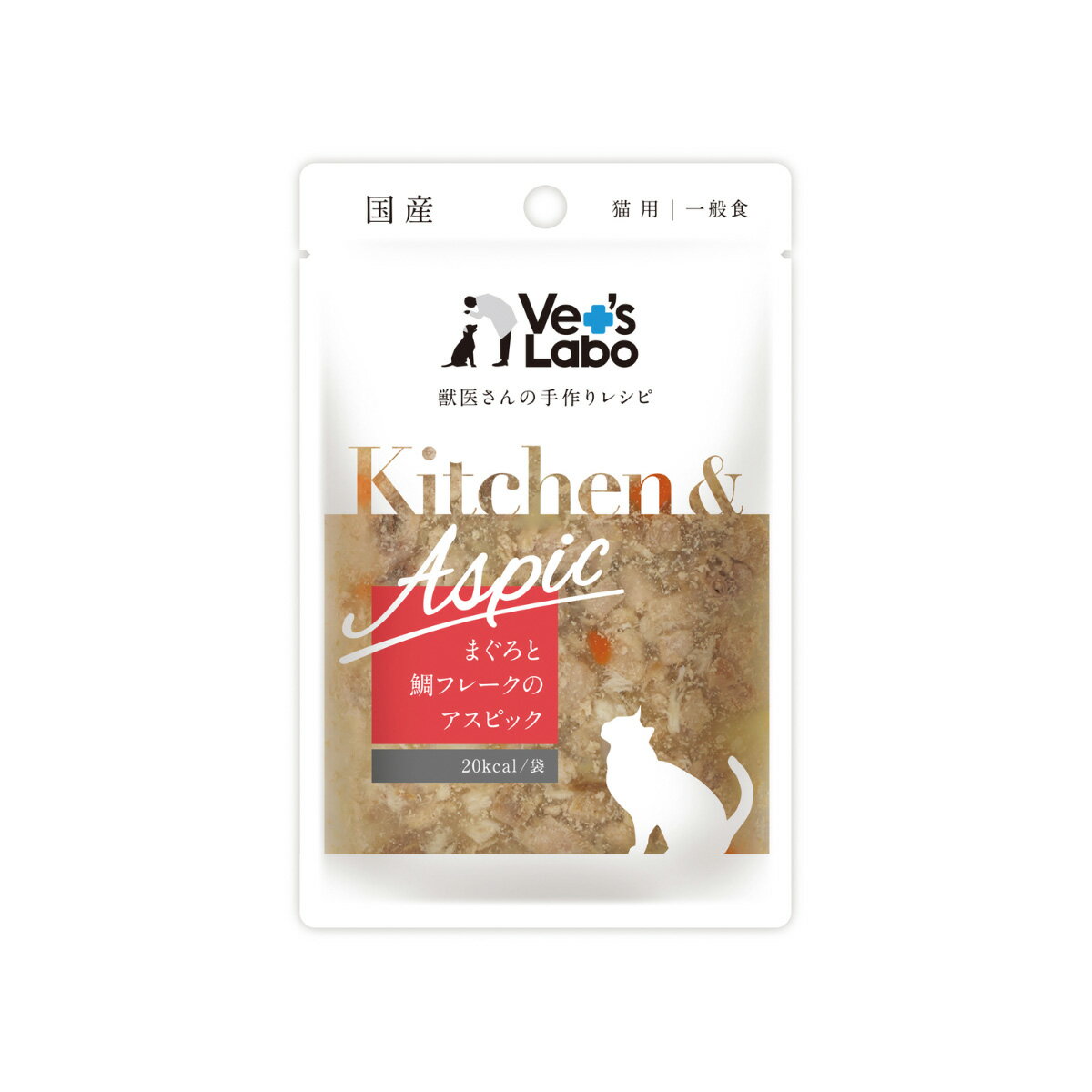 楽天コジコジ【店内ポイント最大39倍！5月30日！】ベッツラボ Vet's Labo キッチン＆アスピック Kitchen＆Aspic 猫用 まぐろと鯛フレークのアスピック 40g 国産 日本製 無添加 トッピング 手作り補助