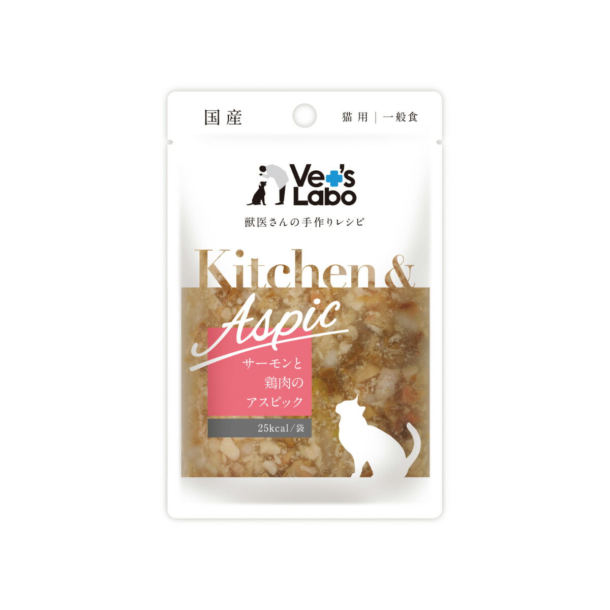 楽天コジコジ【店内ポイント最大41倍！5月18日！】ベッツラボ Vet's Labo キッチン＆アスピック Kitchen＆Aspic 猫用 サーモンと鶏肉のアスピック 40g 国産 日本製 無添加 トッピング 手作り補助