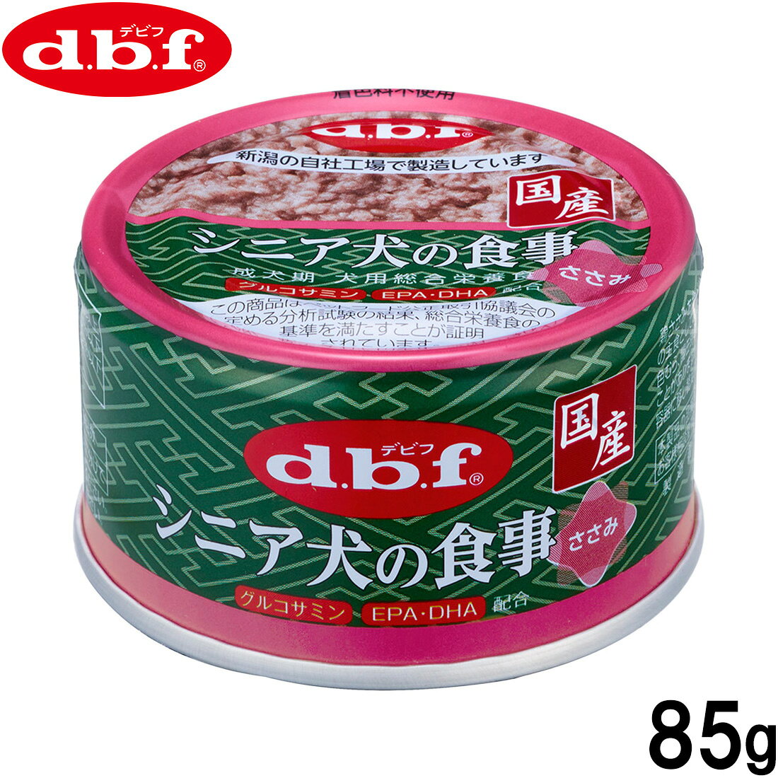 【店内ポイント最大40倍！本日限定！】デビフ d.b.f ドッグフード シニア犬の食事 ささみ 85g 国産 犬 koji-10043154 コジコジ パッケージ画像