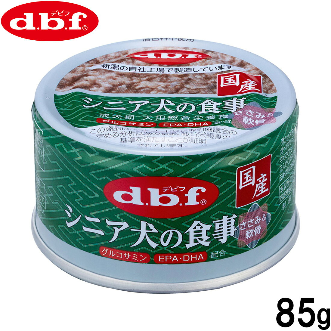 【店内ポイント最大40倍！本日限定！】デビフ d.b.f ドッグフード シニア犬の食事 ささみ＆軟骨 85g 国産 犬 koji-10043144 コジコジ パッケージ画像