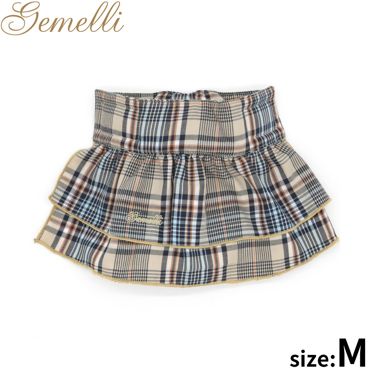 Rakuten - 【店内ポイント最大42倍！本日限定！】ジェメリ Gemelli クラシカルチェックマナースカート M ベージュ