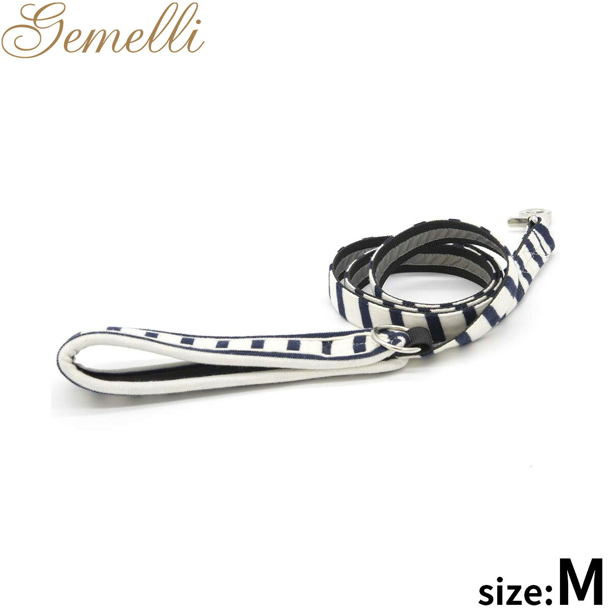 乐天商城 - 【店内ポイント最大43倍！本日限定！】ジェメリ Gemelli ナチュラルボーダーリーシュ（リード） M ブラック