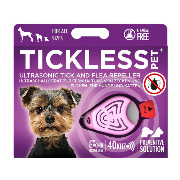 【店内ポイント最大38倍！本日限定！】TICKLESS チックレス PET ピンク 虫除け 薬品不使用 ノミ・ダニ対策 安全 超音波 1