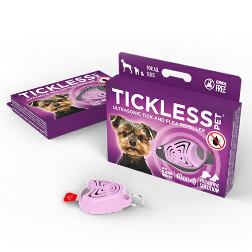 【店内ポイント最大38倍！本日限定！】TICKLESS チックレス PET ピンク 虫除け 薬品不使用 ノミ・ダニ対策 安全 超音波 3