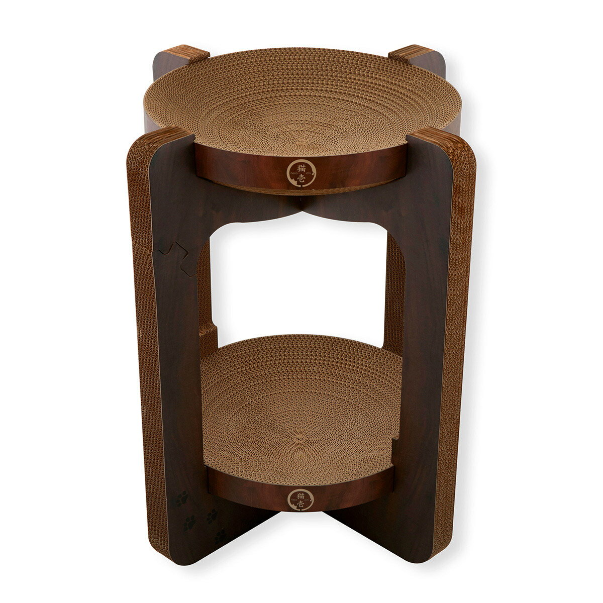 【年内出荷は26日正午まで！】猫壱 バリバリボウルタワー ダークブラウン 猫 爪とぎ 爪みがき ダンボー..