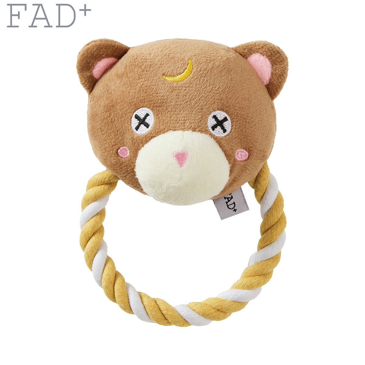【8/25限定！最大2000円OFFクーポン＆抽選で最大1万ポイントバック】ファッドプラス FAD＋ ダッドウェイ DADWAY プラッシュトイウィズロープ ロープトイ リング ツキノワグマ 犬用おもちゃ ドッグトイ ペットトイ 噛む