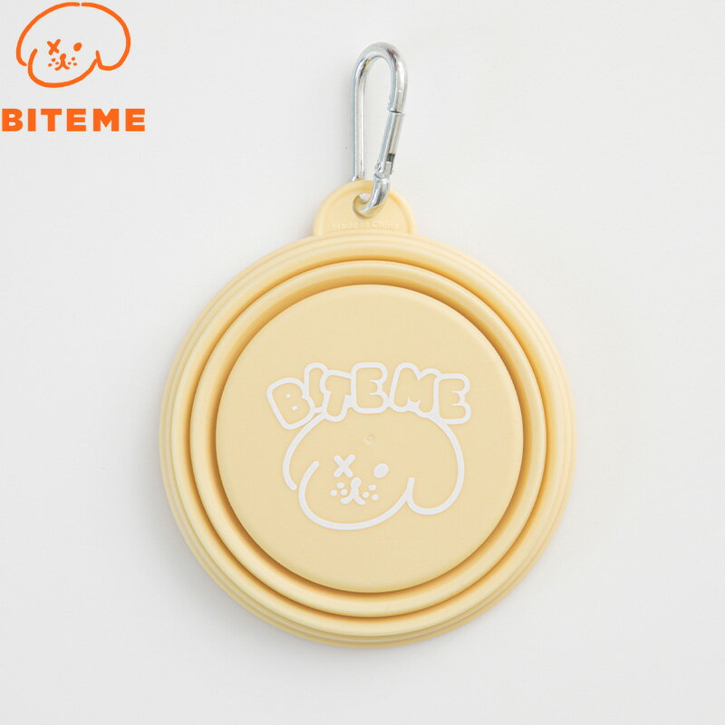 【店内ポイント最大40倍！3月15日！】バイトミー BITE ME 携帯用折りたたみボウル パステル バター 犬