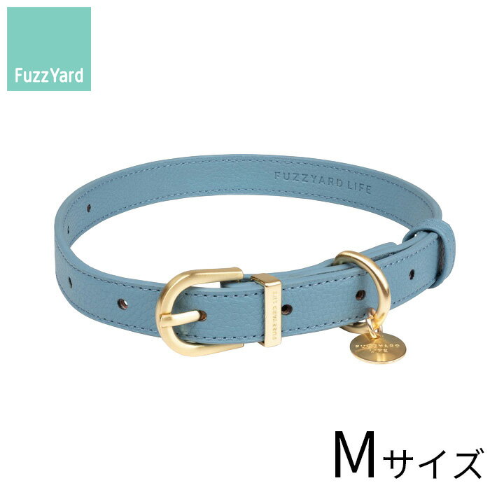 Rakuten - 【店内ポイント最大45倍！本日限定！】ファズヤード Fuzz Yard ライフアトリエドッグカラー 首輪 M フレンチブルー おしゃれ 上品