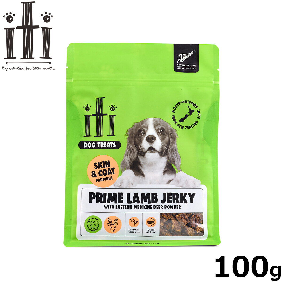 【400円OFFクーポン！＆店内ポイント最大46倍！12月1日！】iti（イティ） トリーツ ラムジャーキー 皮膚 被毛ケア 100g 無添加 機能性おやつ スキンケア 天然 ナチュラル サプリメント配合