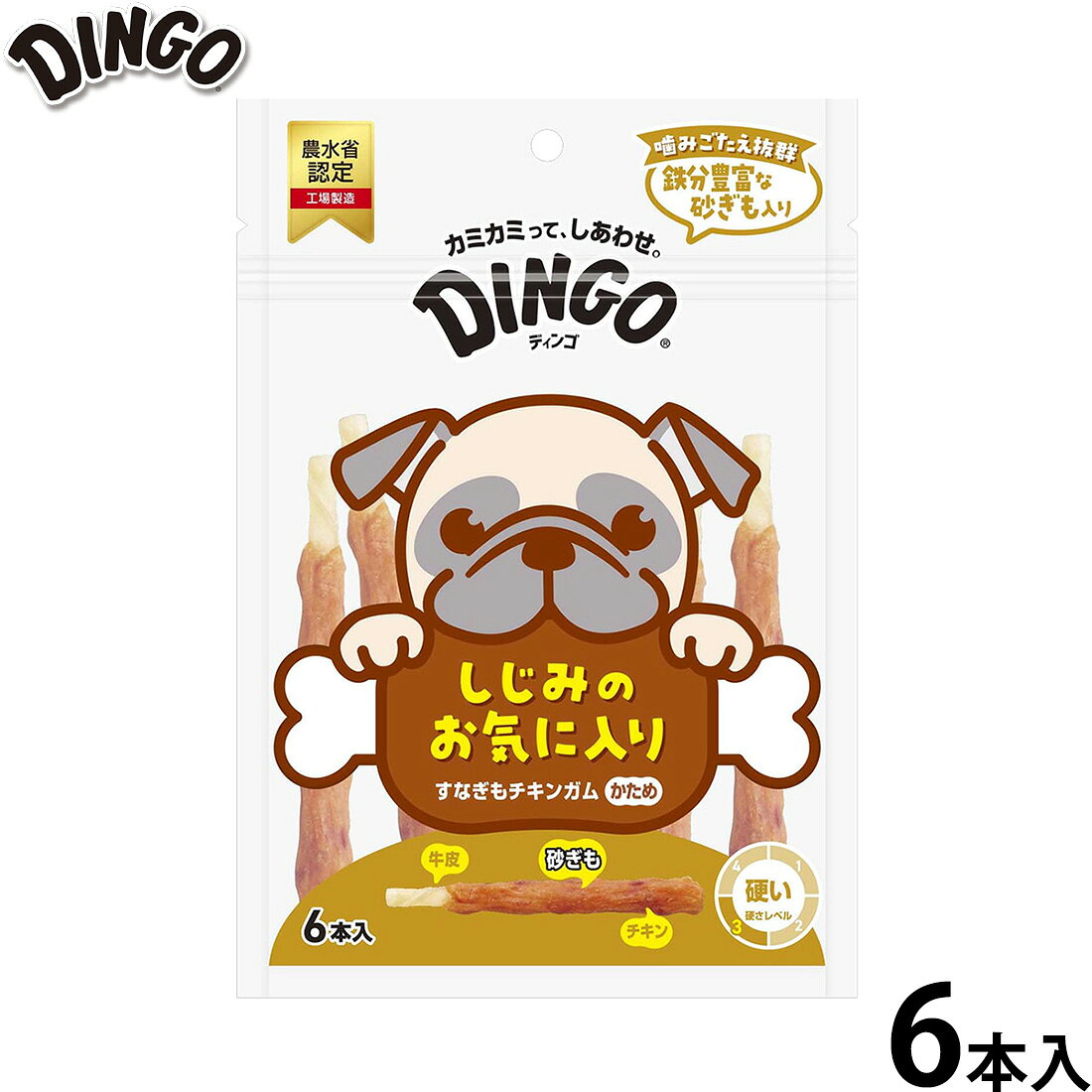 Rakuten - 【店内ポイント最大43倍！本日限定！】ディンゴ 犬用おやつ すなぎもチキンガム かため 6本 Dingo ガム 歯磨き デンタルケア ドッグトリーツ