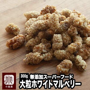 イラン産：高地栽培品 大粒ホワイトマルベリー（桑の実）《300g》　砂糖不使用 完全無添加ドライフルーツ専門店の目利きの品円やかな甘さ・ビタミンAたっぷり。スーパーフードとして注目を集めています。