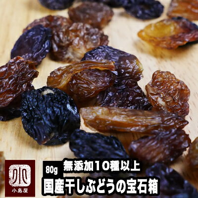 国産 干しぶどう の宝石箱 80g 無添加 ノンオイル 砂糖不使用 10種類以上の葡萄を楽しめる ぶどう農家 田中ぶどう園さんの 干し葡萄ドライフルーツ 専門店 上野 アメ横