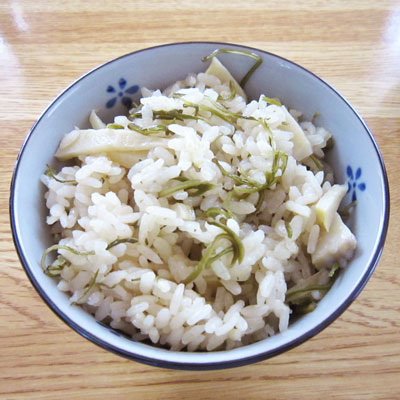 めひび・めひびと筍の炊き込みご飯　＜recipe57＞