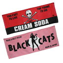 CREAM SODACS NEW角ドクロフェイスタオルBLACK CATSフェイスタオルクリームソーダ