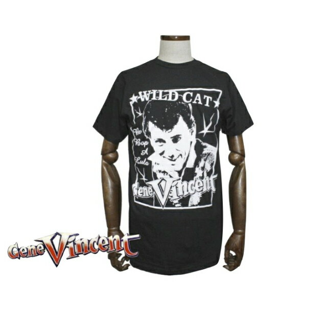 FULL BREACH77 ロックTシャツGene Vincent/ WILD CATジーン ヴィンセント/ ワイルドキャットブラック半袖