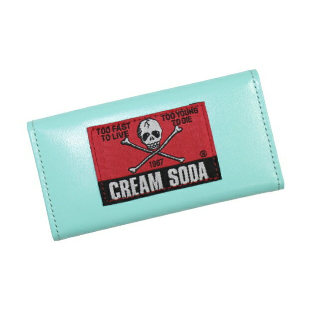 CREAM SODACS無地キーケースMINTBLUEクリー