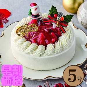 クリスマスケーキ 苺と木の実のショートケーキ 5号(直径15cm) 2023 x'mas ストロベリー クリームケーキ 苺 いちご 送料無料 贈り物 プレゼント クリスマス christmas 小島屋乳業製菓　新宿kojimaya 早割価格は11月15日迄です！(x21004)