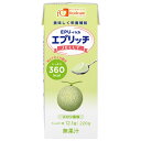 おいしく簡単にエネルギー、たんぱく質が補給できるゼリーです。甘い味はデザートとして、甘くない味はお食事としてお召し上がりいただけます。食事がなかなか進まない方やゼリーなどが食べやすい方におすすめです。商品情報 商品名 エプリッチゼリー　メロン風味 内容量 220g メーカー名 株式会社フードケア 賞味期限保証 1ヶ月以上 保管方法 直射日光を避け、なるべく5〜25℃の温度が一定した場所に保存してください。 原材料 水あめ(国内製造)、脱脂粉乳、砂糖、植物油脂、ゼラチン、中鎖脂肪酸油、デキストリン/カゼインNa、加工デンプン、乳化剤、香料、安定剤(カラギナン)、着色料(紅花黄、クチナシ)、pH調整剤 アレルギー情報 乳成分、ゼラチン JANコード 4528457087048 栄養成分表（1本(220g)あたり）あたり） 成分 含量 成分 含量 エネルギー 360kcal たんぱく質 12.1g 脂質 16.5g 炭水化物 41.0g 糖質 40.3g 食物繊維 0.7g 食塩相当量 0.4g 中鎖脂肪酸油 1.0g