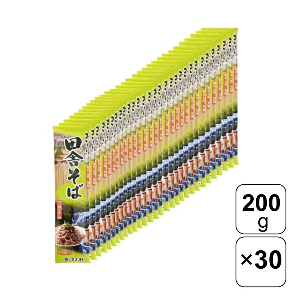 【レビュー書いて500円offクーポン】 麺のスナオシ おいしい田舎そば 200g×30個セット おしぼり付き 蕎麦 そば 乾麺 めん 麺 簡単 手軽 年越しそば まとめ買い 和食 こだわり 食品 セット 大容量 田舎そば 料理 時短 簡単 おすすめ