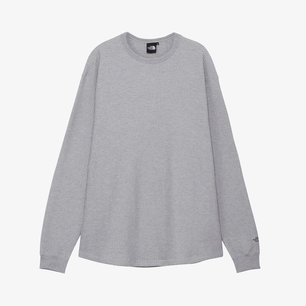 NEW! THE NORTH FACE ザ・ノース・フェイス ロングスリーブウォームワッフルクルー（ユニセックス）/ NT62436 Z / カラー：Z（ミックスグレー） / NT62436 Z