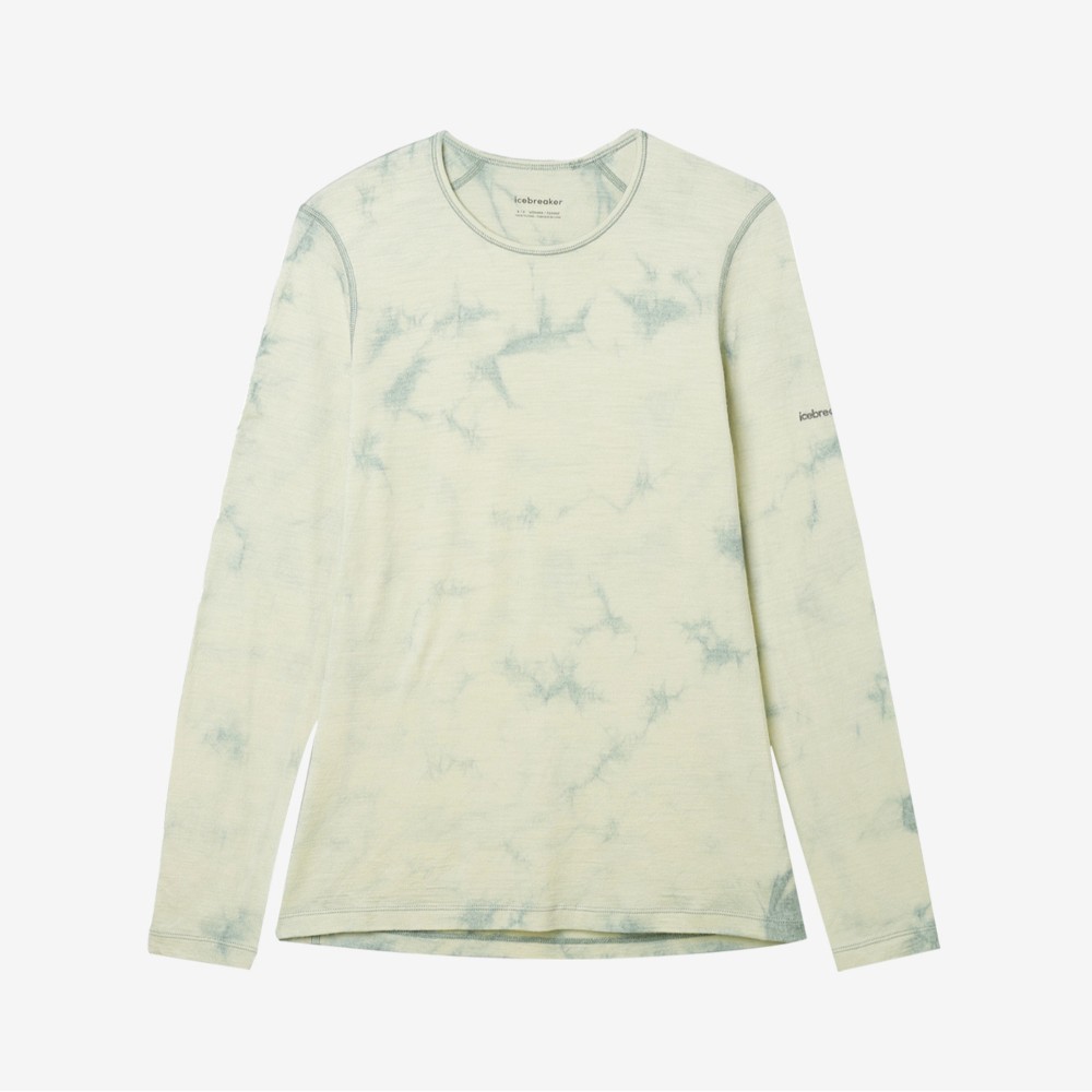 【クリアランス】icebreaker アイスブレーカー / メリノ 200 オアシス ロングスリーブ クルー クラウド ダイ［レディース］/ カラー：AS（アッシェン・AS） / IB0A574X_AS