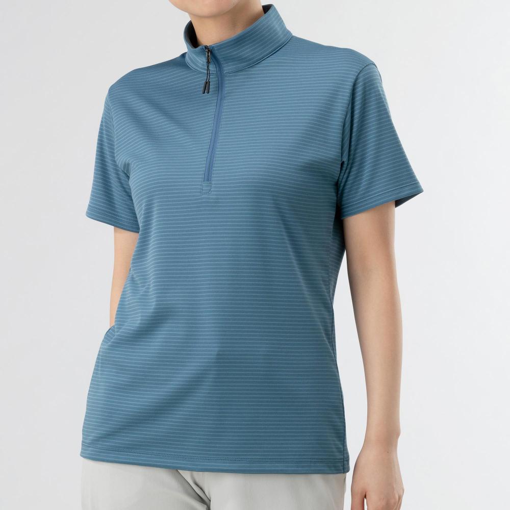【アウトレット】 MIZUNO ミズノ ドライベクターハーフジップ半袖シャツ［レディース］/ B2MA0261 26