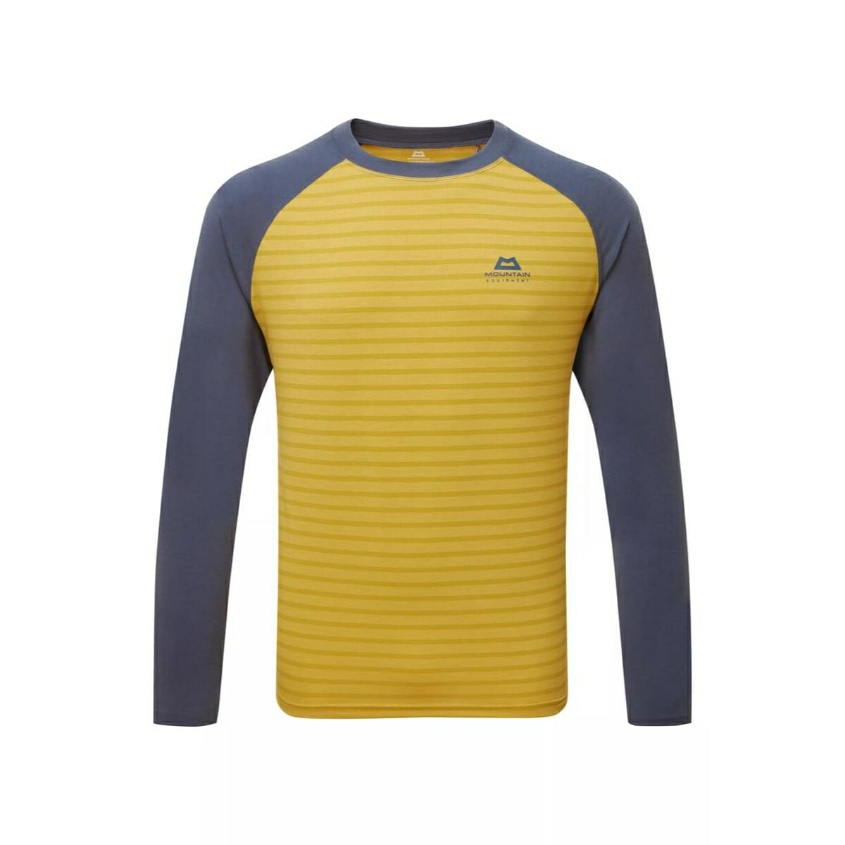 【最大P5倍！11/29迄】MOUNTAIN EQUIPMENT マウンテンイクィップメント レッドライン ロングスリーブ Tシャツ[メンズ]/ カラー：C204（YELLOW×D.BLUE）/ Redline LS Mens Tee ME5SMLS017 C204