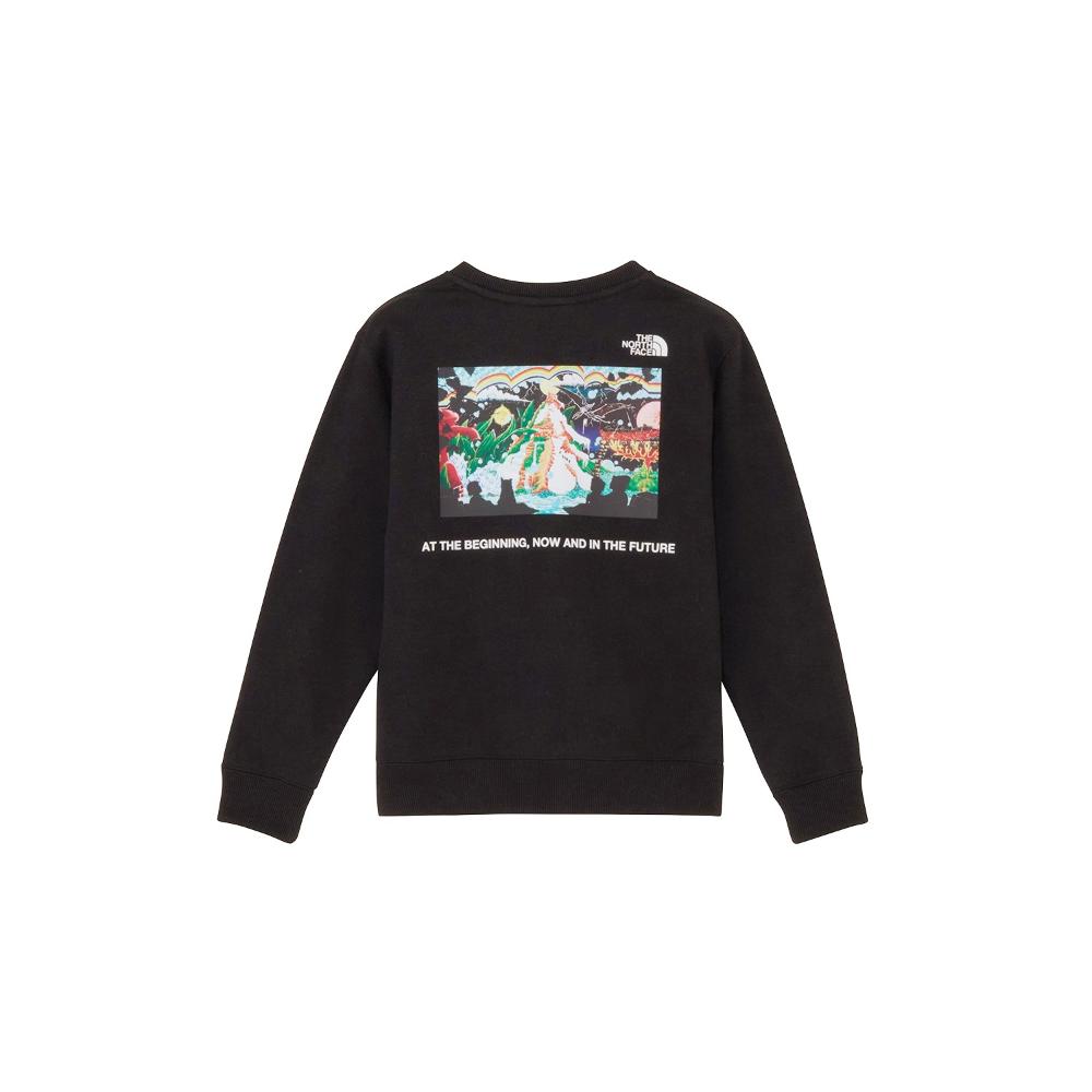 ☆メーカー品番：NTJ62660-K☆カラー：K（ブラック・K）THE NORTH FACE60周年を記念し、ブランドの共同創業者であるハップ・クロップ氏が所有するアートワークを背面にプリントしたスウェットクルー特徴・1975年のイラストブックに掲載された、自然と人間の関係を象徴的に表現したアートワークを背面に配置・左胸には60周年のシンプルでミニマルなプリントロゴを配置生地・素材・コットン100%のスウェット生地機能・デザイン・背面右肩に小さくハーフドームのロゴプリント・襟と袖、裾はリブ仕様おすすめシーン・ライフスタイル・アウトドア■FabricWashed Cotton Sweat（綿100％）■原産国：中国■サイズ寸法(cm)130：着丈47：身幅42：肩幅37：袖丈45：裾幅35：袖口幅9140：着丈51：身幅44：肩幅39：袖丈49：裾幅37：袖口幅9150：着丈55：身幅47：肩幅41：袖丈53：裾幅39：袖口幅9160：着丈59：身幅49：肩幅44：袖丈57：裾幅41：袖口幅9※ブラウザやお使いのモニター環境により、掲載画像と実際の商品の色味が若干異なる場合があります。掲載の価格・デザイン・仕様について予告なく変更することがあります。あらかじめご了承ください。※商品写真は、イメージや機能説明のために一部別カラーの画像を使用している場合がございます。お届けする商品は1枚目の画像になります。サイズ表はこちら