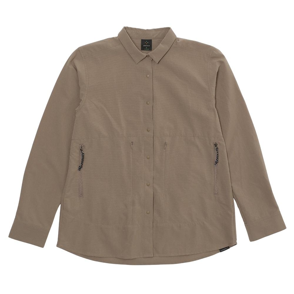 乐天商城 - NEW! AXESQUIN アクシーズクイン ウィメンズロングスリーブベンチレーションシャツ / カラー：G61（グレージュ）/ Womens LS Ventilation Shirt 011190_G61