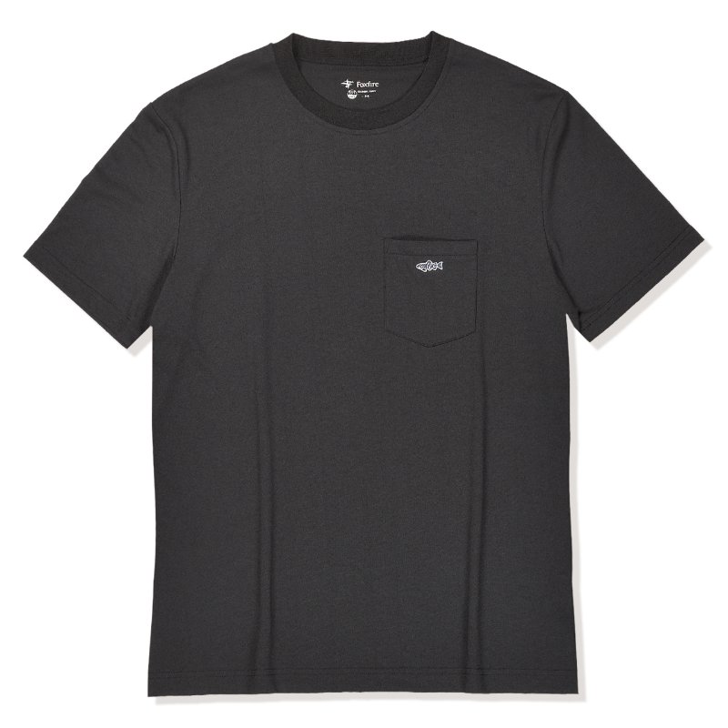 樂天商城 - NEW! Foxfire フォックスファイヤー TSフィッシュポケットティーS / カラー：025（ブラック）/ TS Fish Pocket Tee S/S 5215653-025