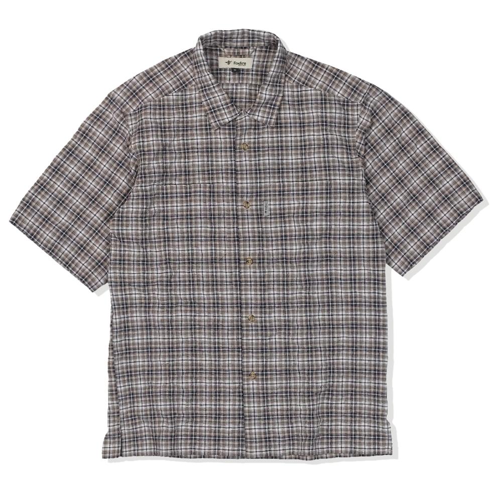 Foxfire フォックスファイヤー CシールドバンピーチェックシャツS/S / カラー：011（ベージュ）/ C-SHIELD Bumpy Check Shirt S/S 5212641-011