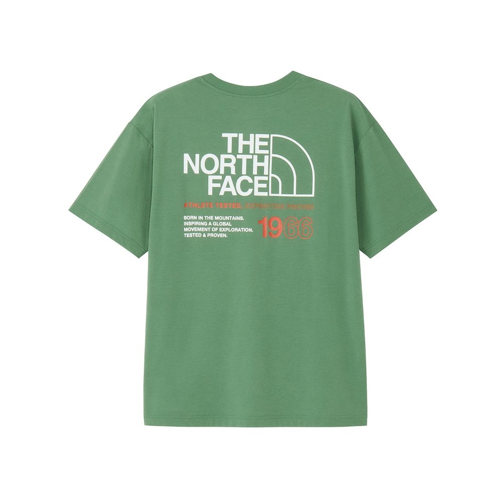 乐天商城 - NEW! THE NORTH FACE ザ・ノース・フェイス ショートスリーブES66ロゴワイドティー［メンズ］ / カラー：DR（ディープグラスグリーン）/ Short Sleeve ES 66 logo wide tee NT32597_DR