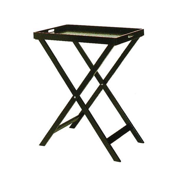 【日本製】[お盆/トレイ/トレー]簡易供養台[盆：黒塗面朱][脚：黒塗]幅60cm×奥行39cm×高さ74cm【納期目..