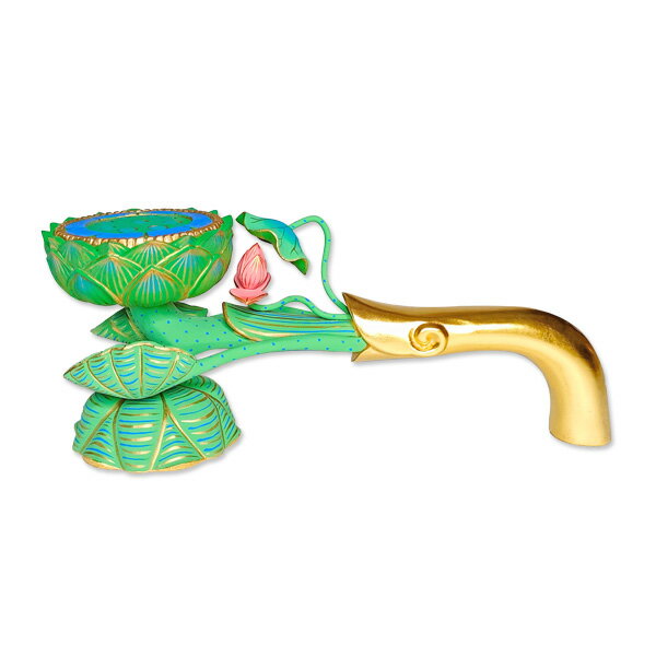 【寺院用】持蓮華 木製 彩色真宗大谷派（東） 仏具 東用横幅28cm×奥行9.5cm×高さ11cm【納期目安：通常..