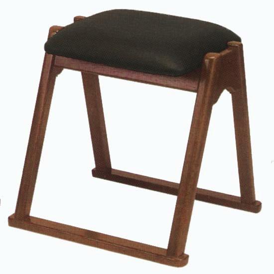 【社寺用/在家用/和室設備】本堂椅子 TRシリーズ(畳の上で使える椅子)幅42cm×奥行40.5cm×座面高42cm[木製]背もたれなし